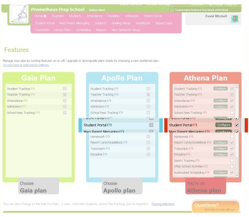 Student portal school management system