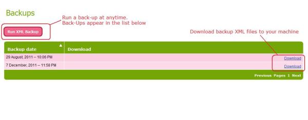 Advanced Backup Control