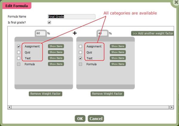 Creating Gradebook Calculation