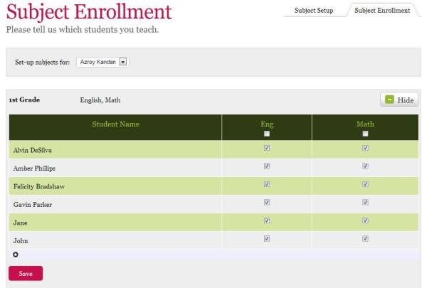 Enrolling Students into Subjects Enrolling Students into Subjects