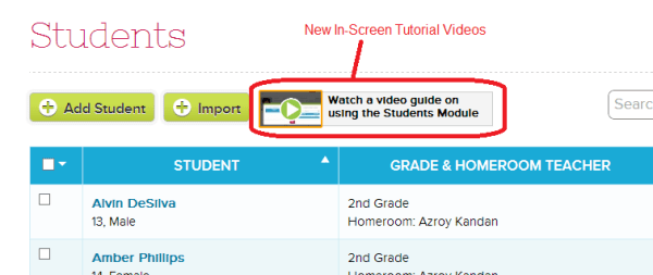 In-Screen Tutorial Videos