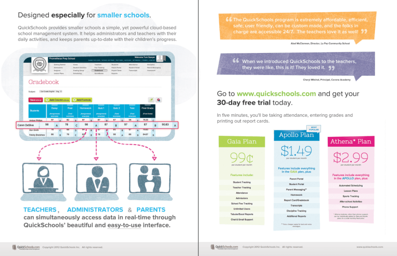 QuickSchools Brochure