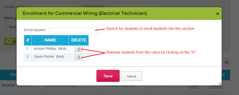 Enrolling Students into Courses