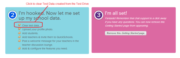 Clear Test Data