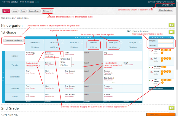 QuickSchools Scheduler
