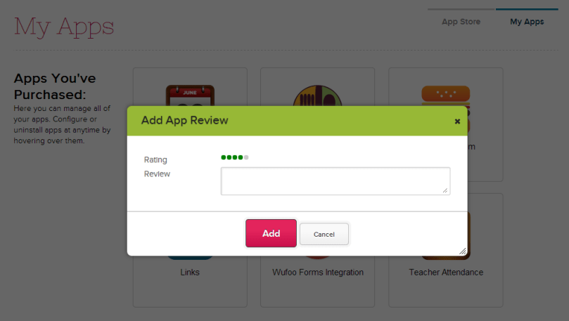 Rate you App Experience on QuickSchools