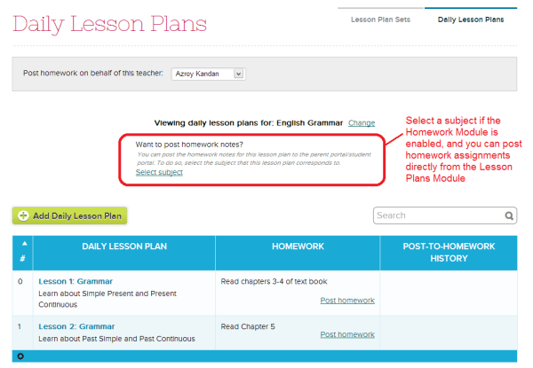 Selecting a Subject for the Lesson Plans
