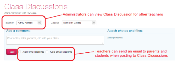 Class Discussions Emails