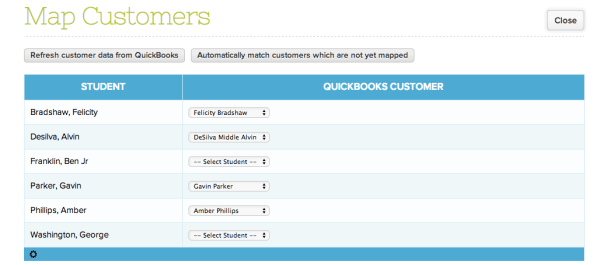Mapping Customers in QuickBooks