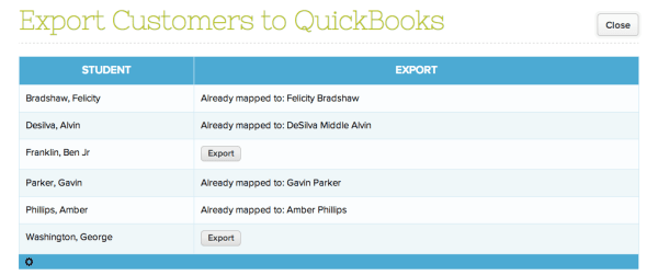 Exporting Customers to QuickBooks