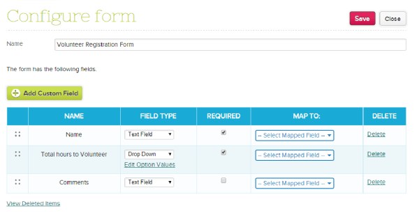 Configure Online Form