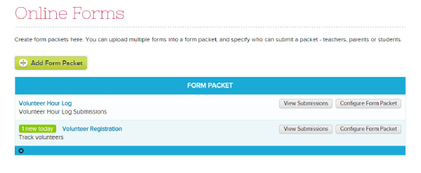 List of Online Forms