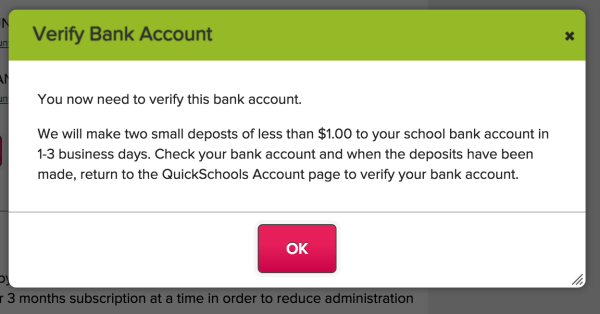Verify Bank Account (ACH)
