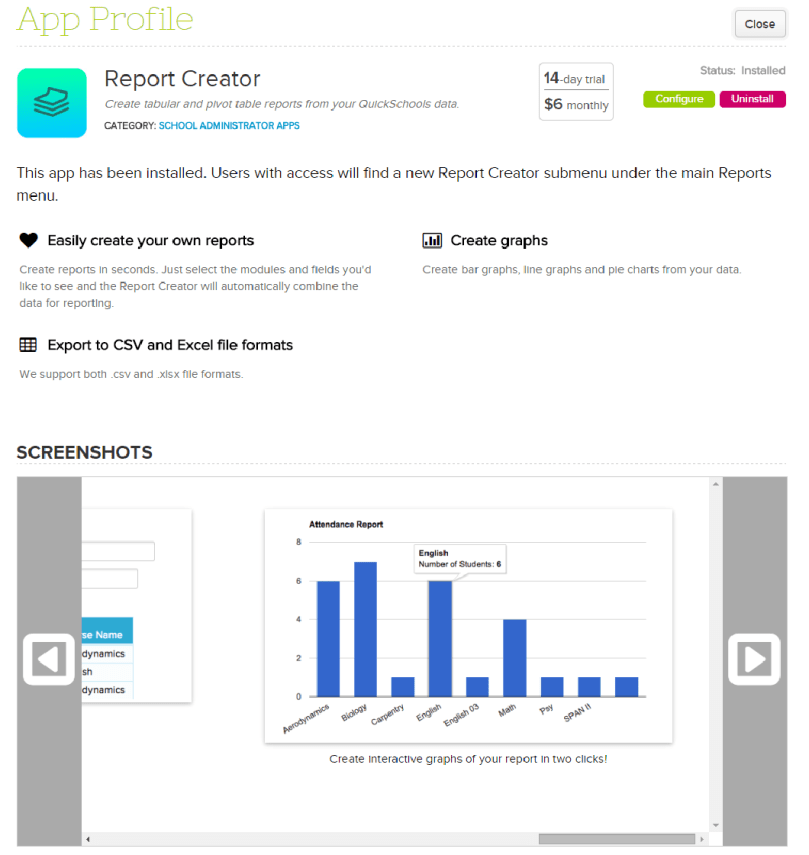 Report Creator App - create your own reports 