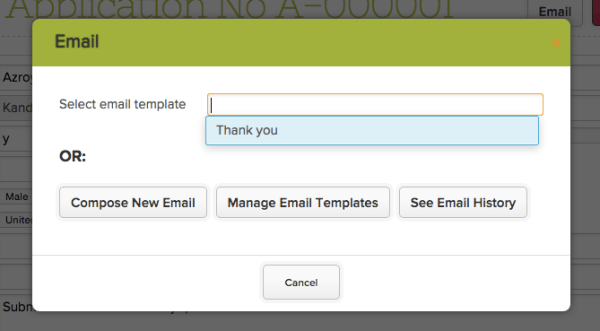 Sending Emails from the QuickSchools Admissions Module