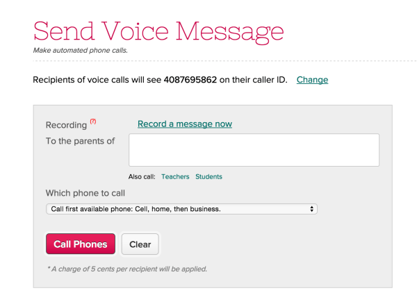 Set Caller ID for Voice Messaging