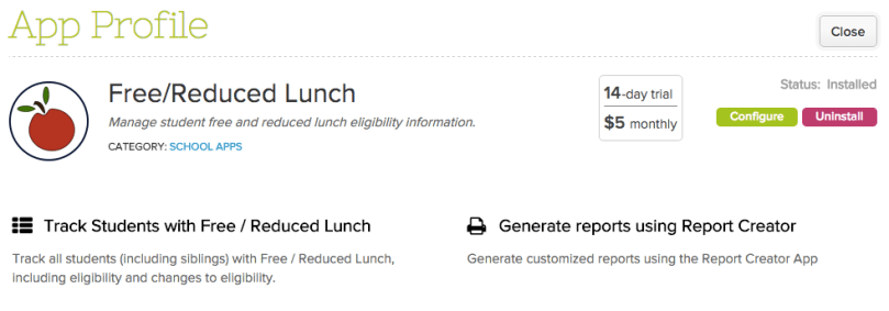 Free Reduced Lunch