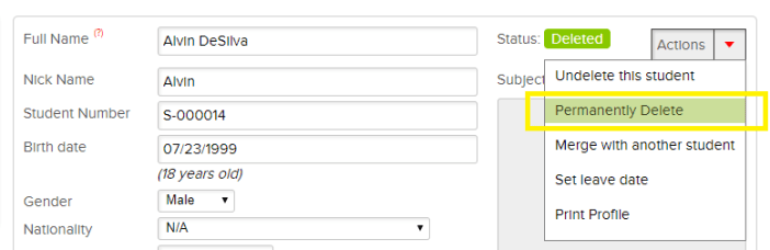 Permanently Delete Blog