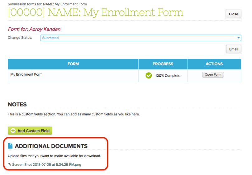 Access Uploaded Files in Submitted Online Forms