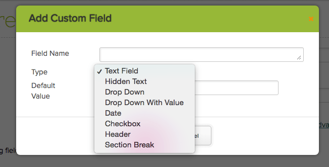 New "Drop Down With Value" Custom Field Type