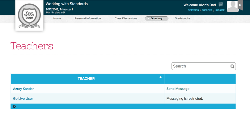 Teacher Directory with Restricted Access for Parents