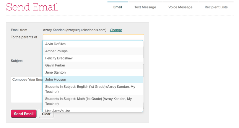 Mass Parent Messaging with Restricted Access to Parents