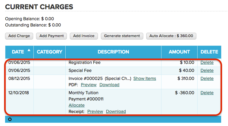Fee Transactions can only be Deleted, not Edited