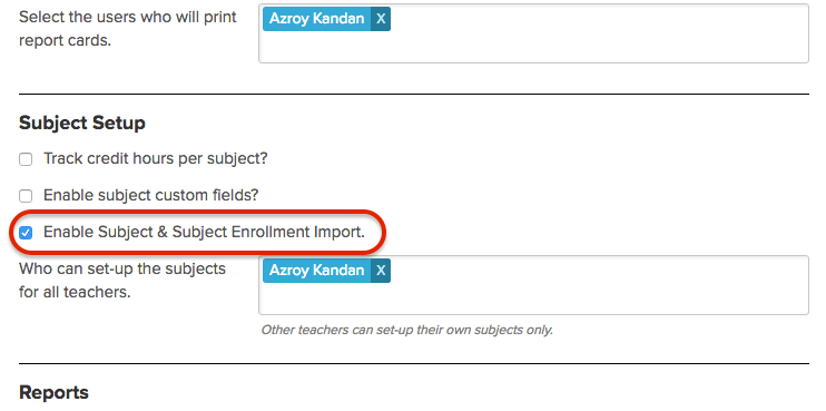 Enable Subject and Subject Enrollment Import