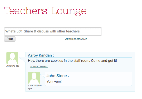 Share and Discuss on the Teachers Lounge