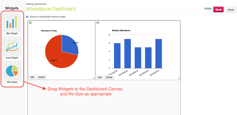 Build Dashboard (Beta) by Drag-And-Drop Widgets