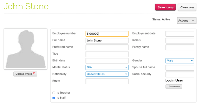 Staff and Teacher Roles