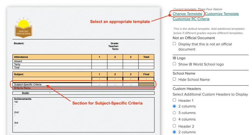 Select Template copy