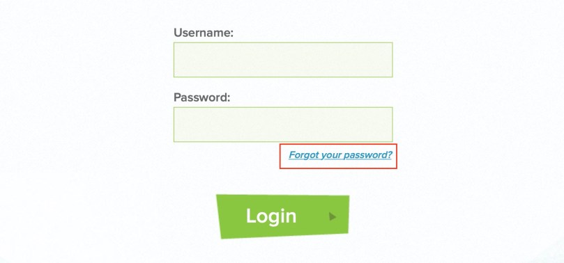 Click the Forgot Password link to request a reset email