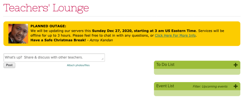 Planned outage dec 27, 2020