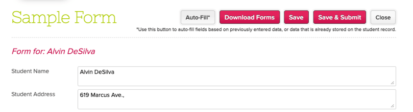Explore ways to simplify how applicant fill the Online Forms in QuickSchools with auto-fill functionality