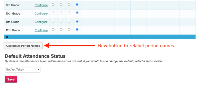 Relabel Attendance Periods