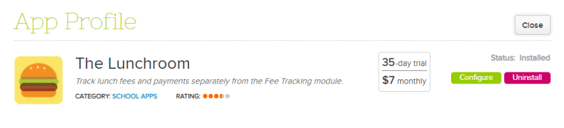 QuickSchools Lunchroom App
