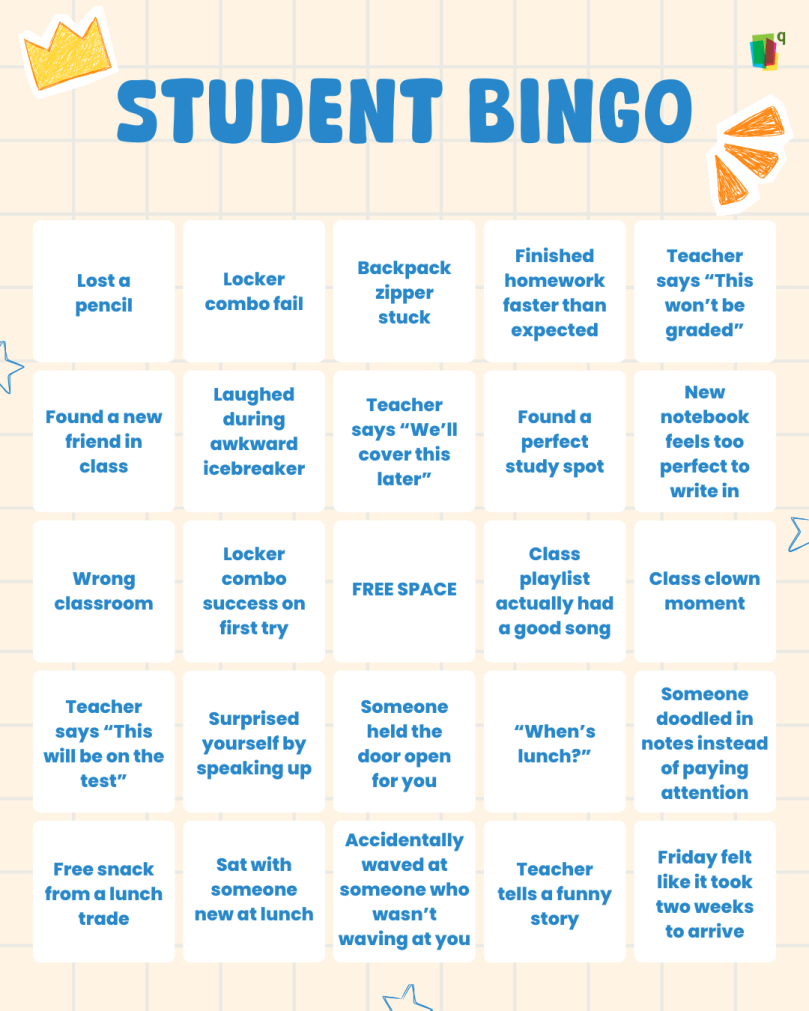 Student bingo