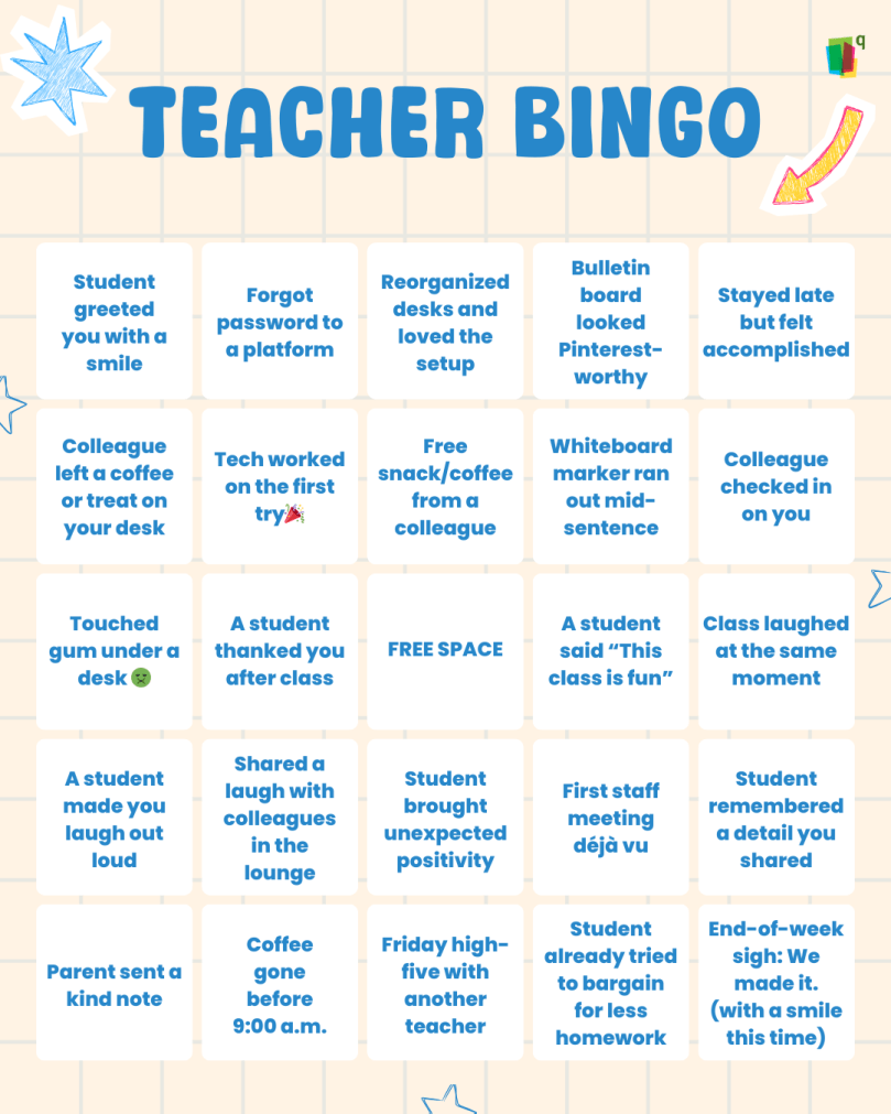 Teacher bingo